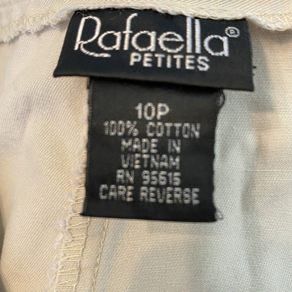 NEW CARGO Cropped Khaki Pants Beige 31x21 Rafaela MINT CONDITION 10 Petite - Picture 2 of 8